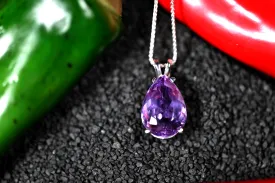 13.43CT PEAR AMETHYST PENDANT