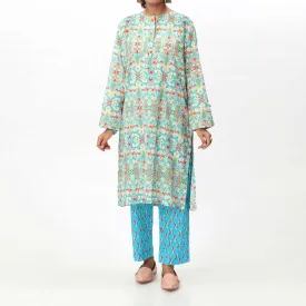 2PC- Digital Printed Cambric Suit PS4247