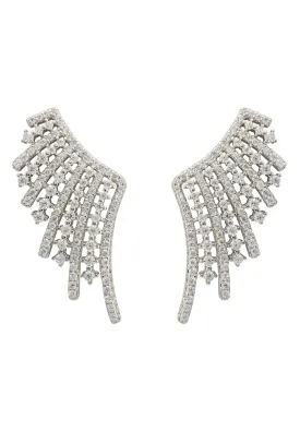 Aniela Angel Wing Ear Climbers Silver