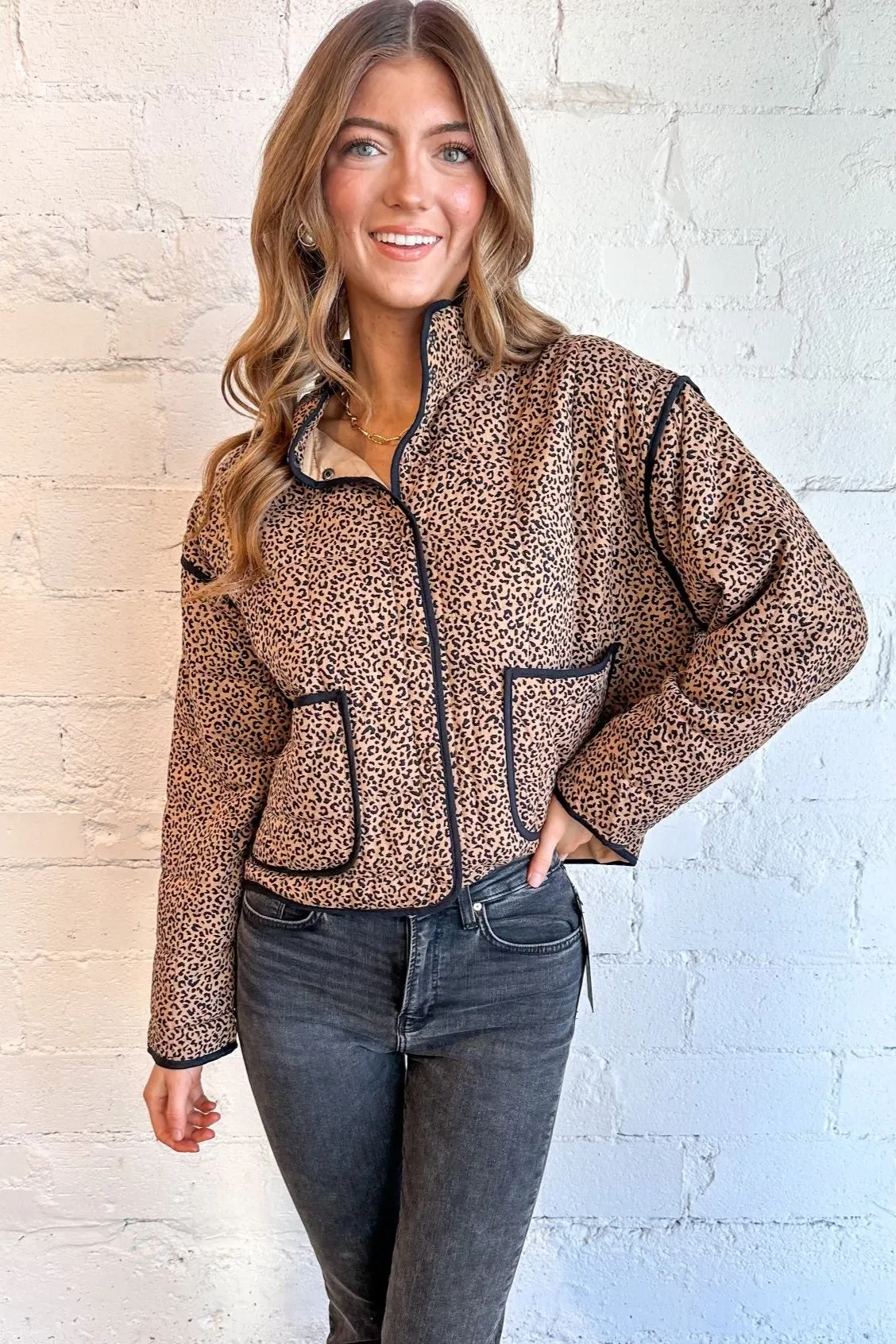 Animal Print Quilt Jacket