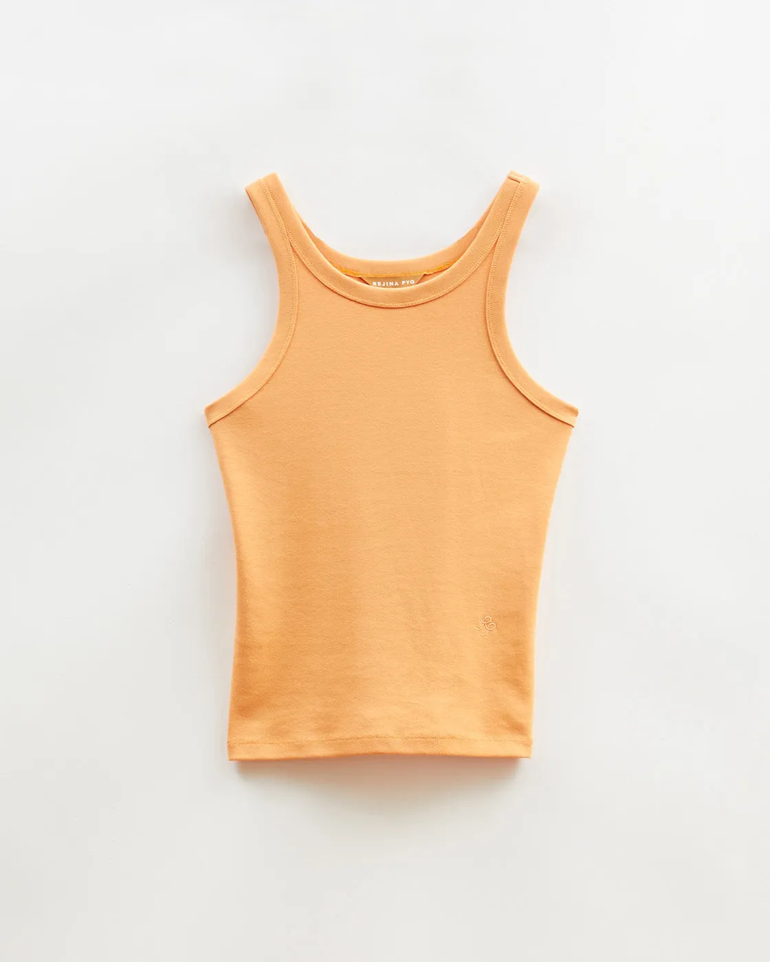 Bailey Tank Cotton Blend Jersey Orange