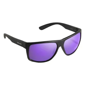 Bajio Sunglasses Boneville Black Matte Violet Mirror