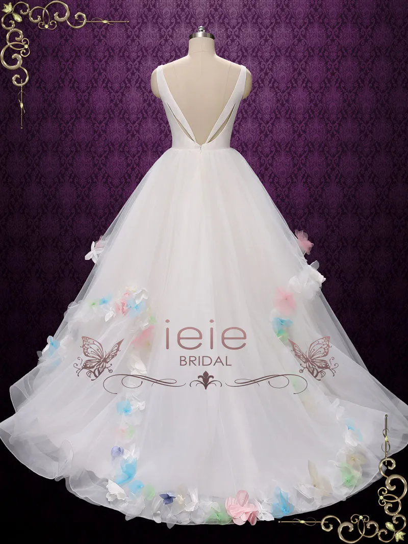 Ball Gown Wedding Dress with Colored Flowers MYRTHALA