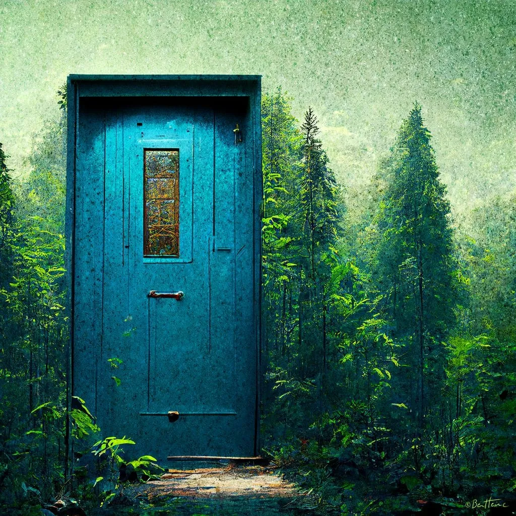 Blue Door in the Green - Ben Heine