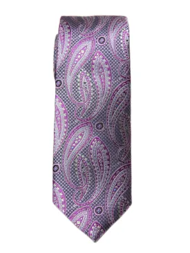 Boy's Tie 27785 Pink Paisley