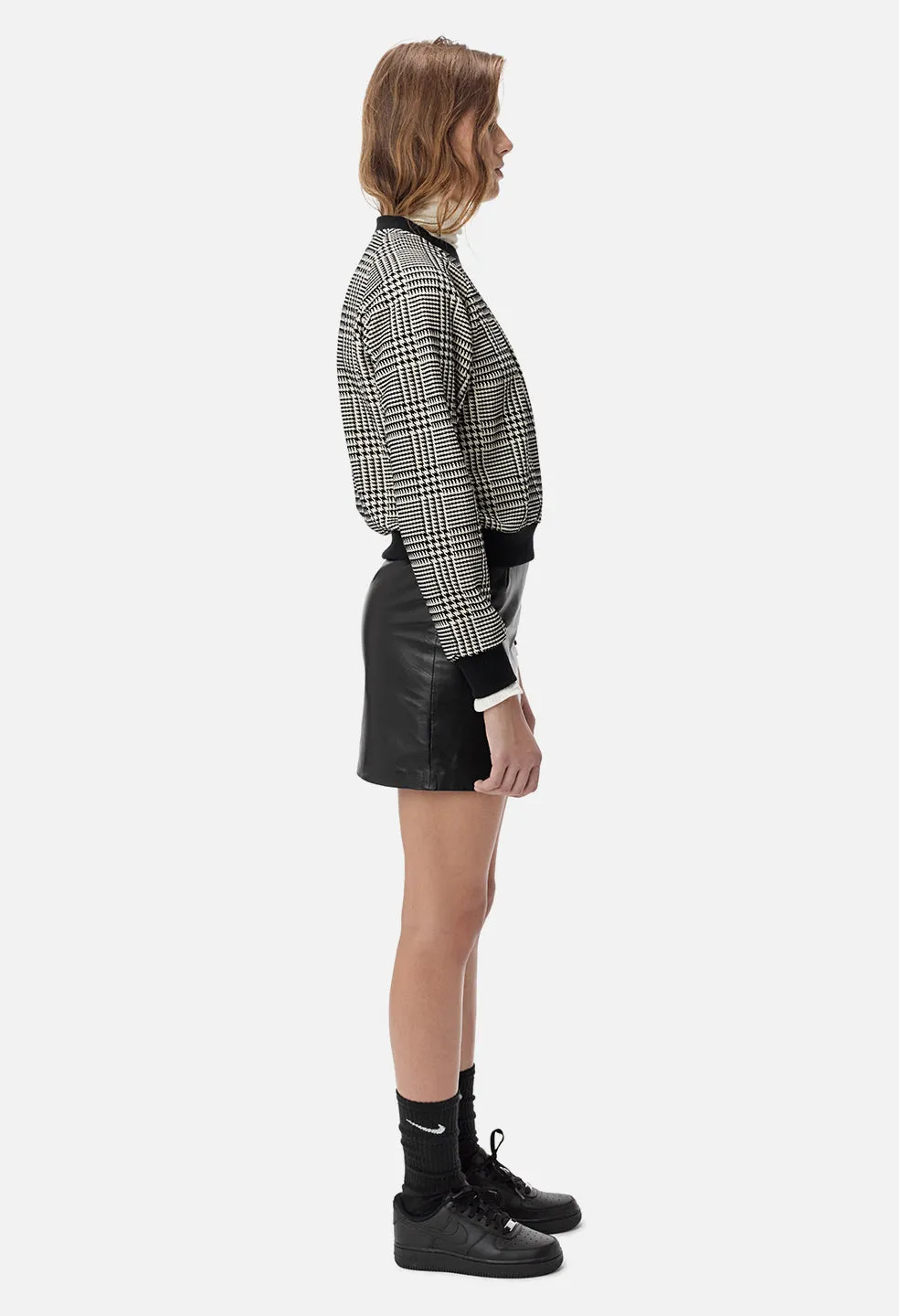 Camille Sweatshirt / Houndstooth Ivory