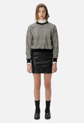 Camille Sweatshirt / Houndstooth Ivory