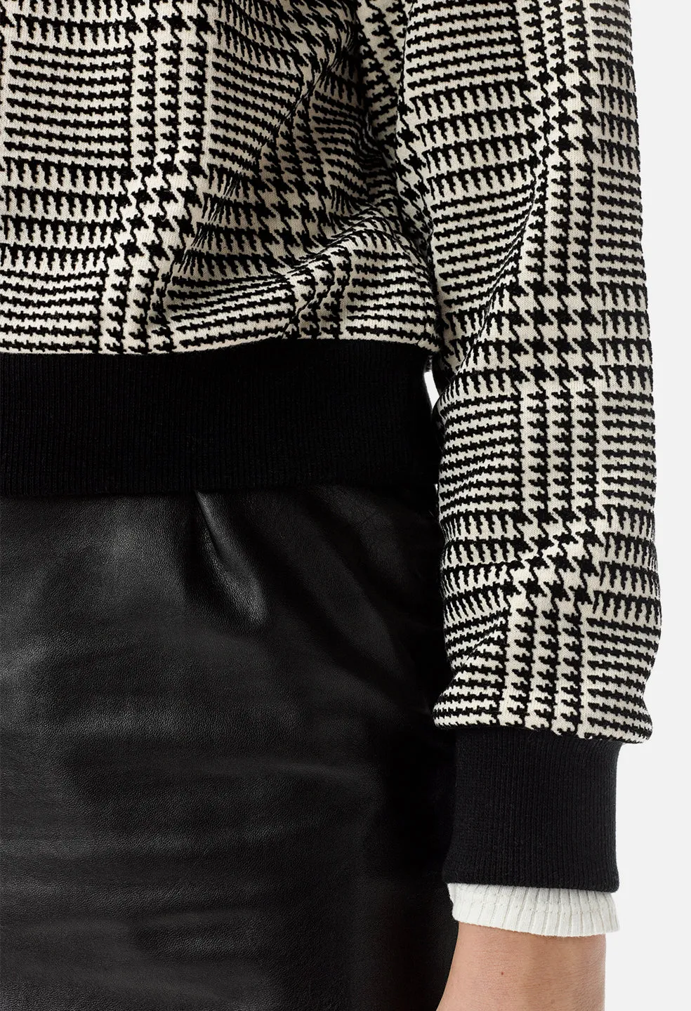 Camille Sweatshirt / Houndstooth Ivory