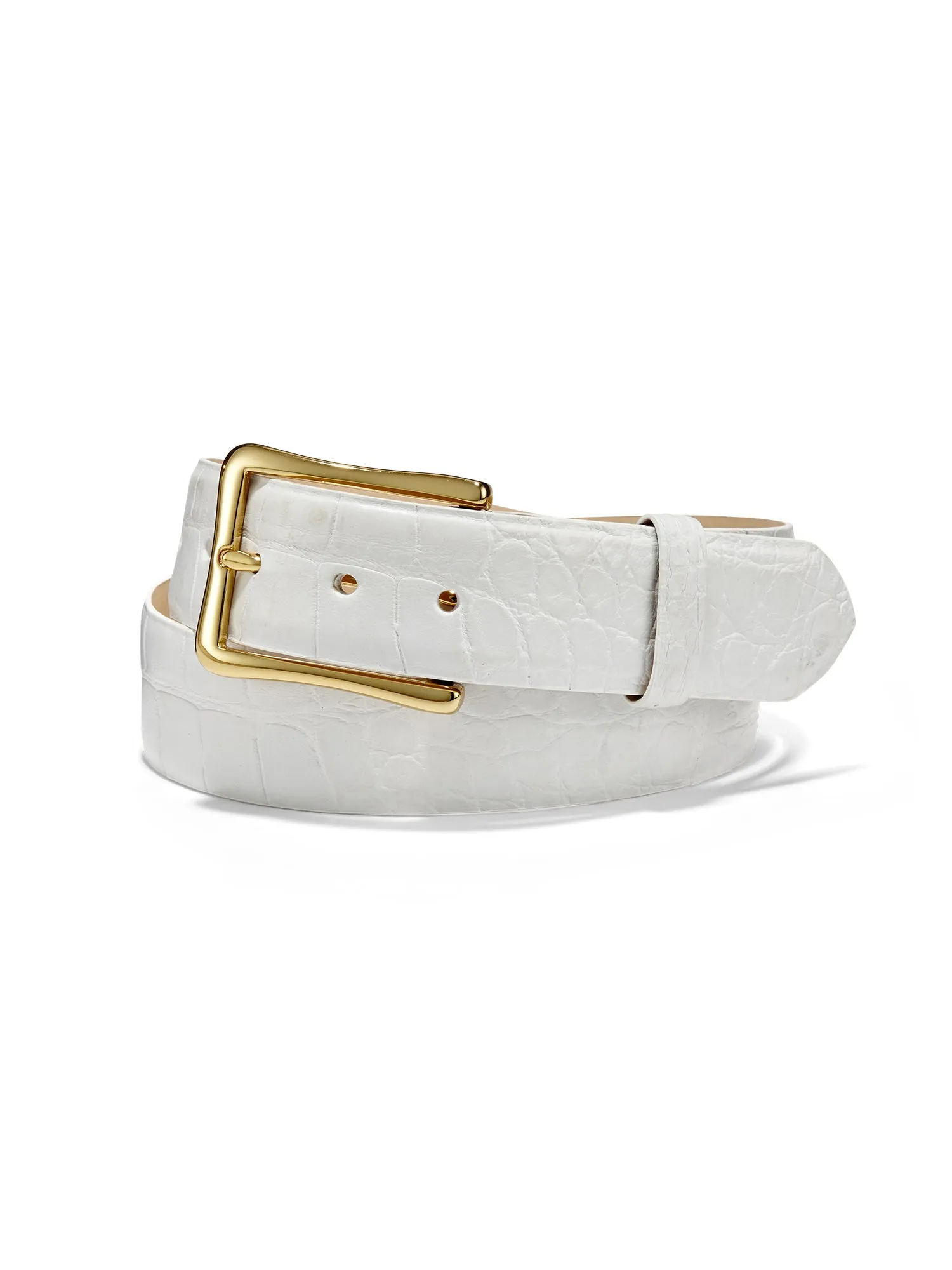 Cheri Gator Belt With Gold Buckle