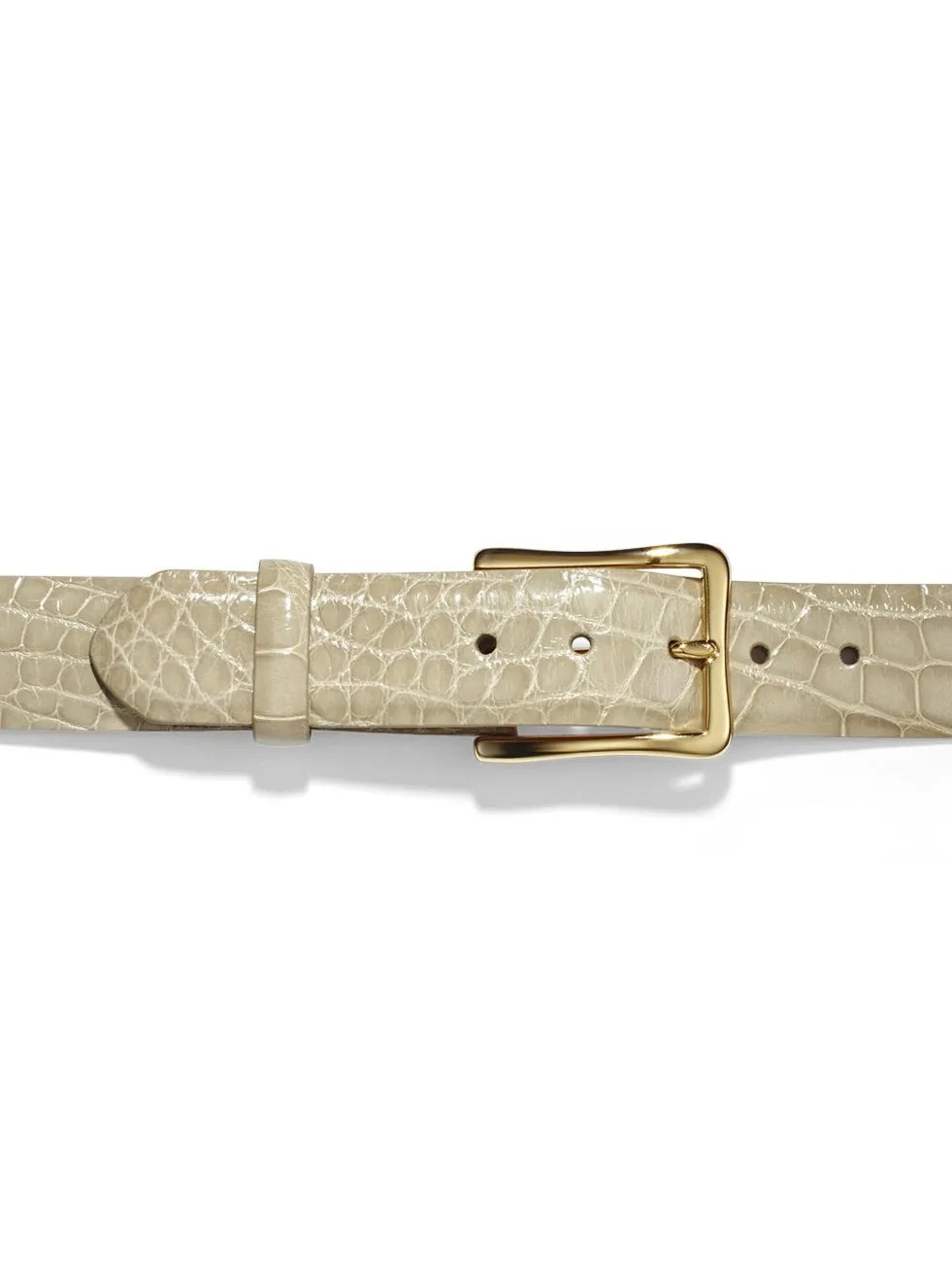 Cheri Gator Belt With Gold Buckle