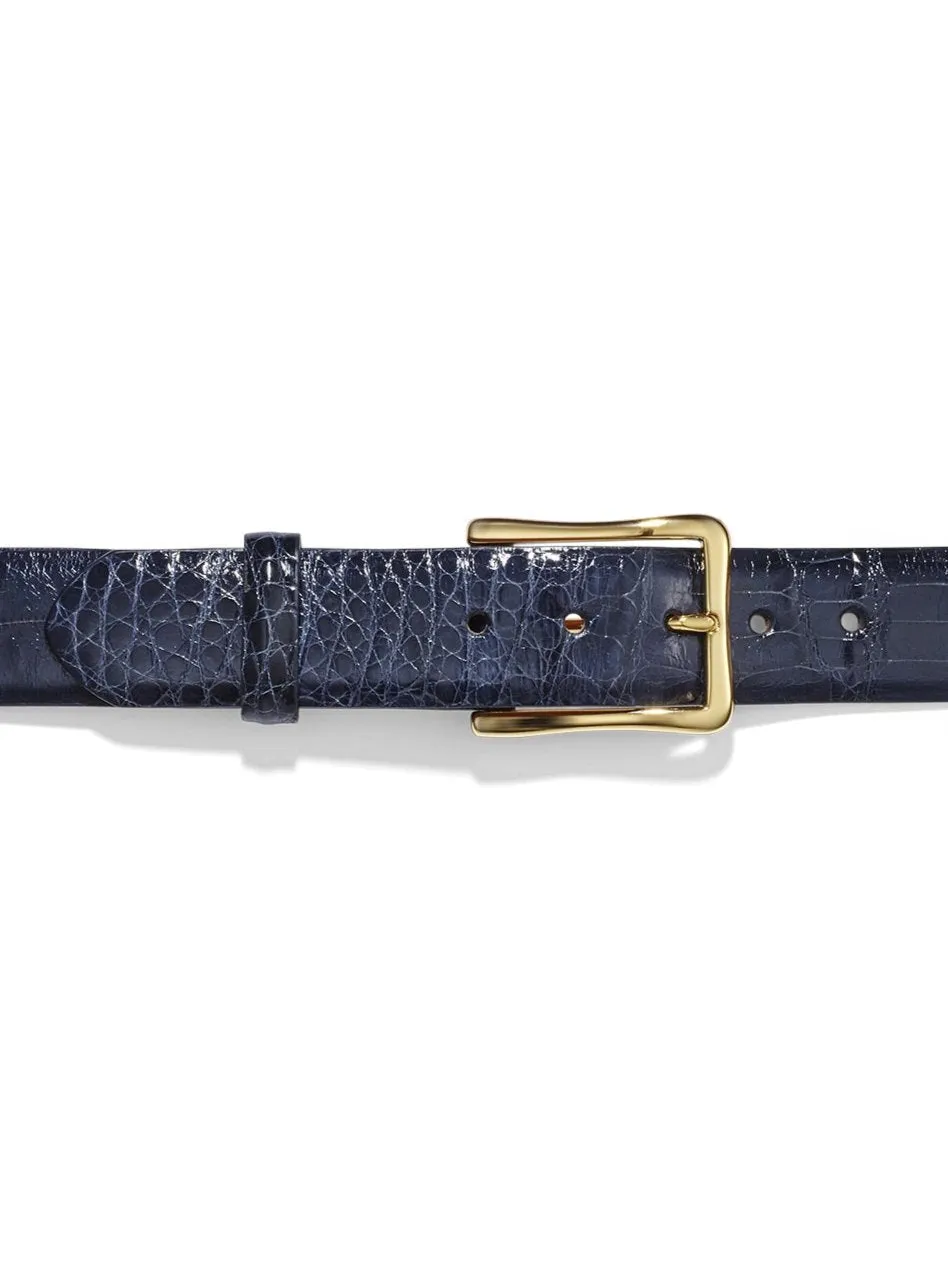 Cheri Gator Belt With Gold Buckle