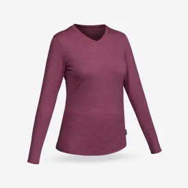 Forclaz Women's Backpacking & Travel Merino Wool T-Shirt - TRAVEL 500