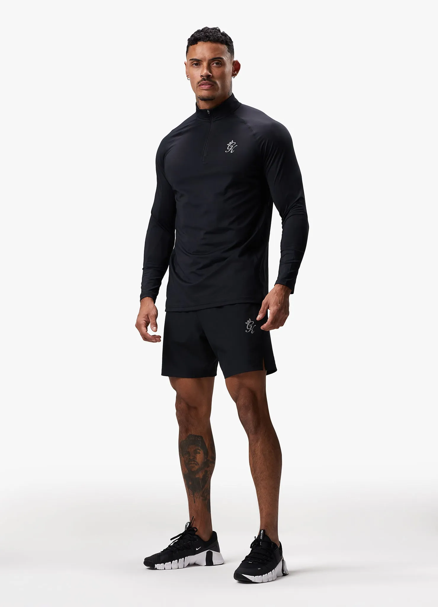 Gym King Energy 1/4 Zip Funnel - Black