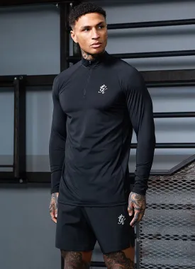 Gym King Energy 1/4 Zip Funnel - Black