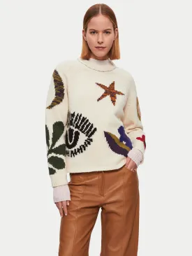 Intarsia Crew Neck Jumper | Multi