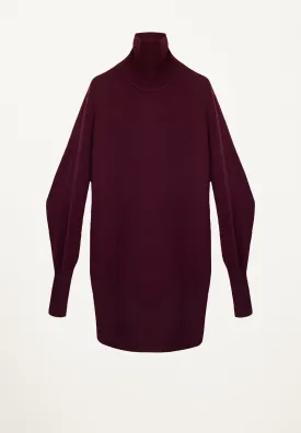 Jane Cashmere Turtleneck in Burgundy