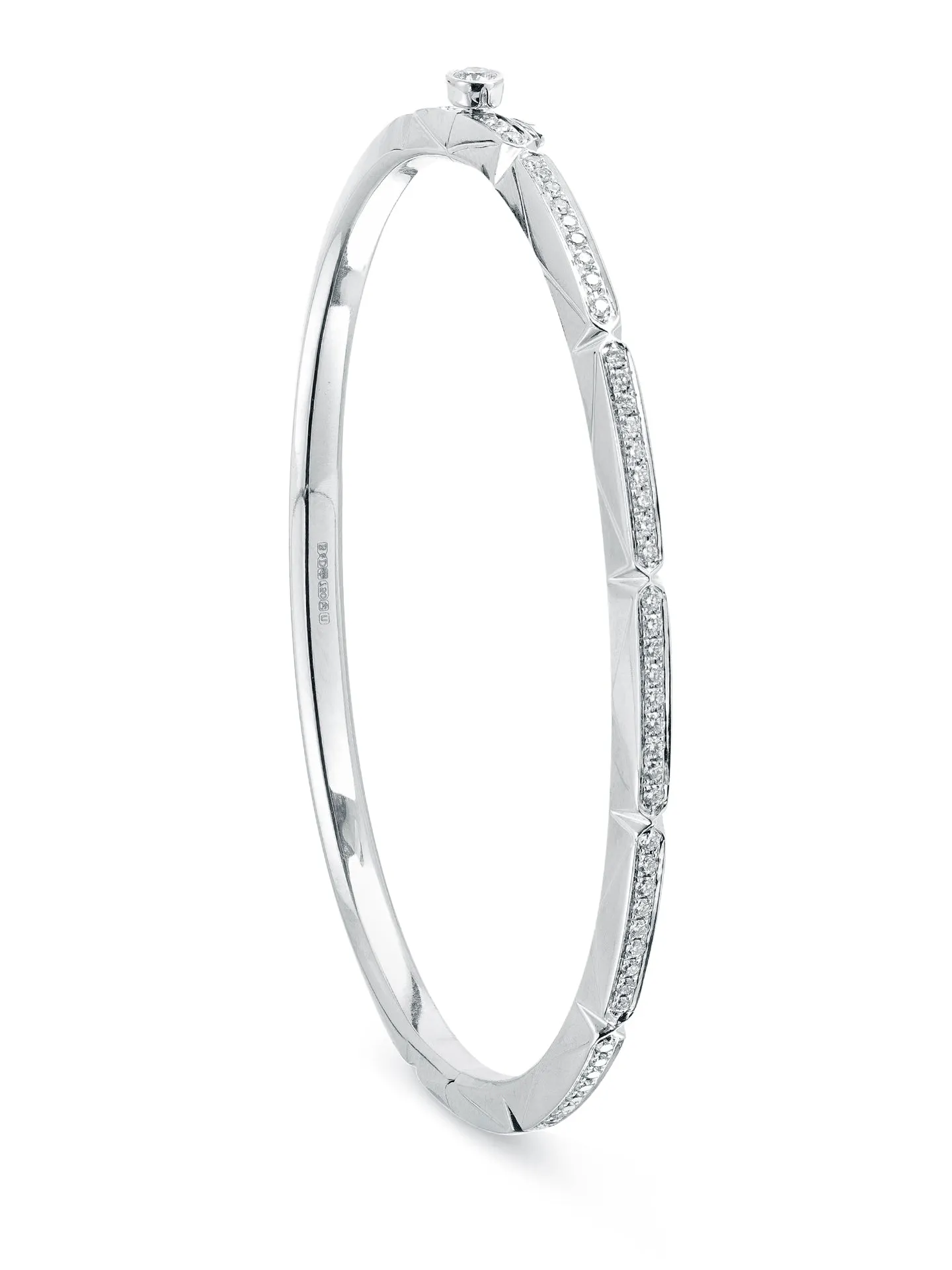 Jazz White Gold Diamond Bangle