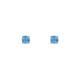 Lagoon Blue Square Stud Earrings