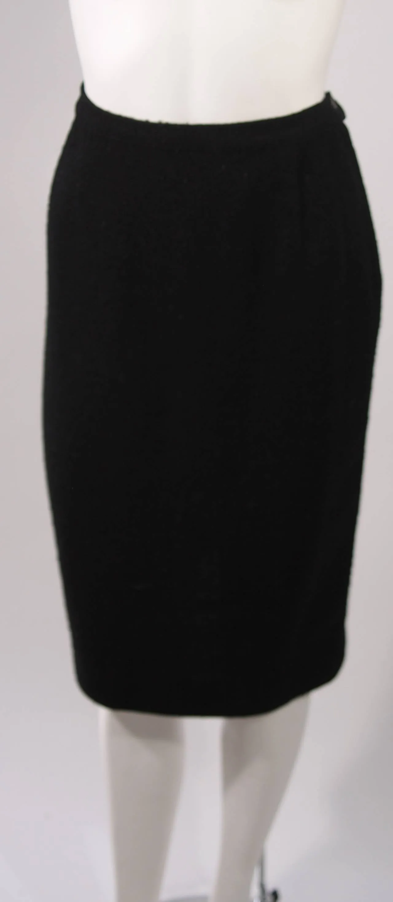 Black Wool Draped Skirt Suit by LILLI ANN San Francisco