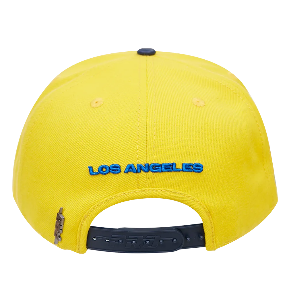 LOS ANGELES RAMS MULTI LOGO WOOL SNAPBACK HAT (UNIVERSITY BLUE/ YELLOW)