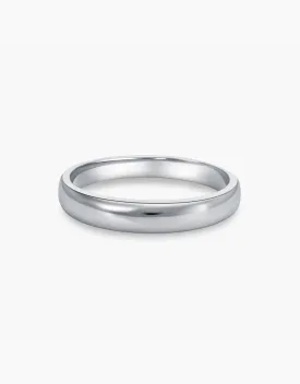 LVC Desirio Classic Wedding Band in White Gold