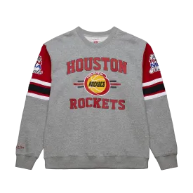 Men's Houston Rockets Mitchell & Ness HWC Allover 4.0 Crewneck Sweatshirt