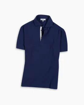 Navy Twin-Trim Short Sleeve Polo