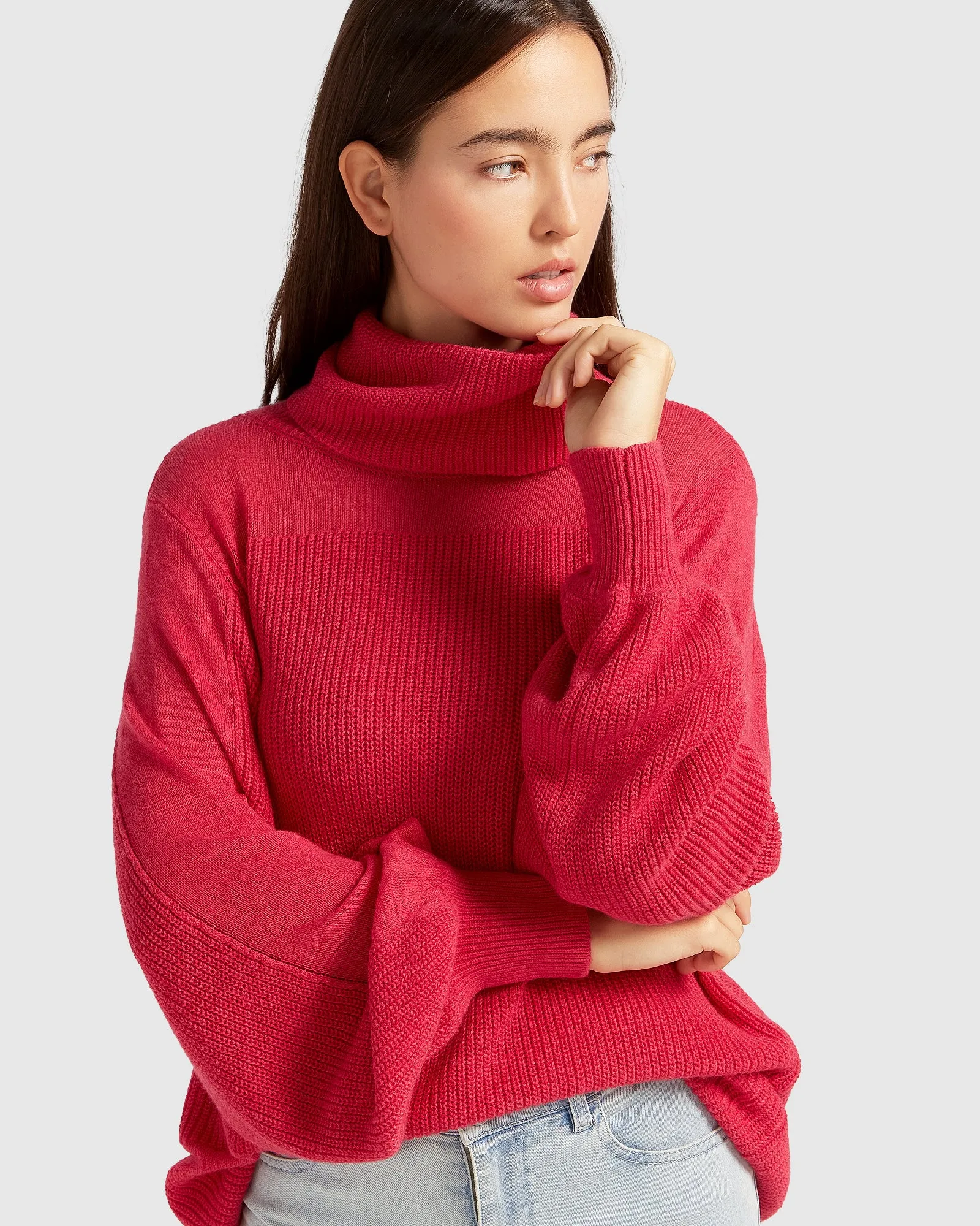 Nevermind Sheer Panelled Knit - Watermelon