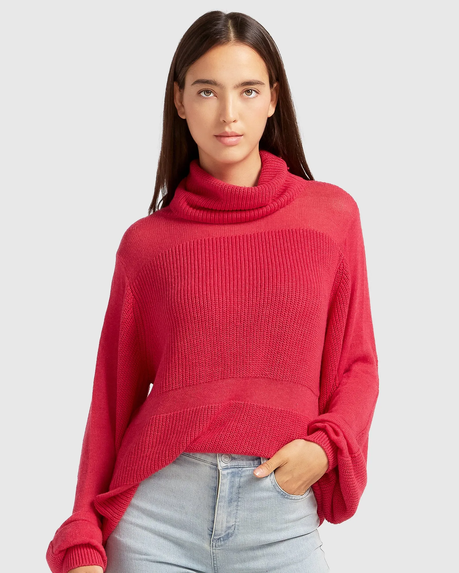 Nevermind Sheer Panelled Knit - Watermelon