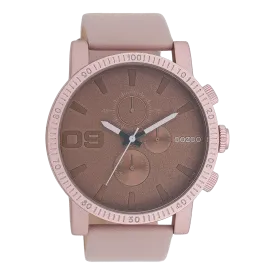 Pink grey OOZOO watch with pink grey leather strap - C11218