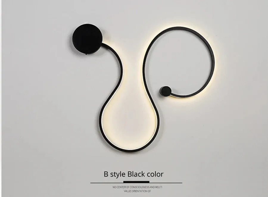 QIYI Modern Acrylic home deco in White black iron body sconce