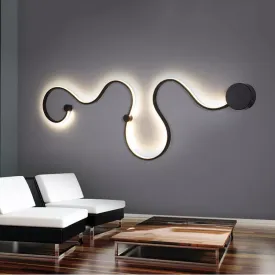 QIYI Modern Acrylic home deco in White black iron body sconce