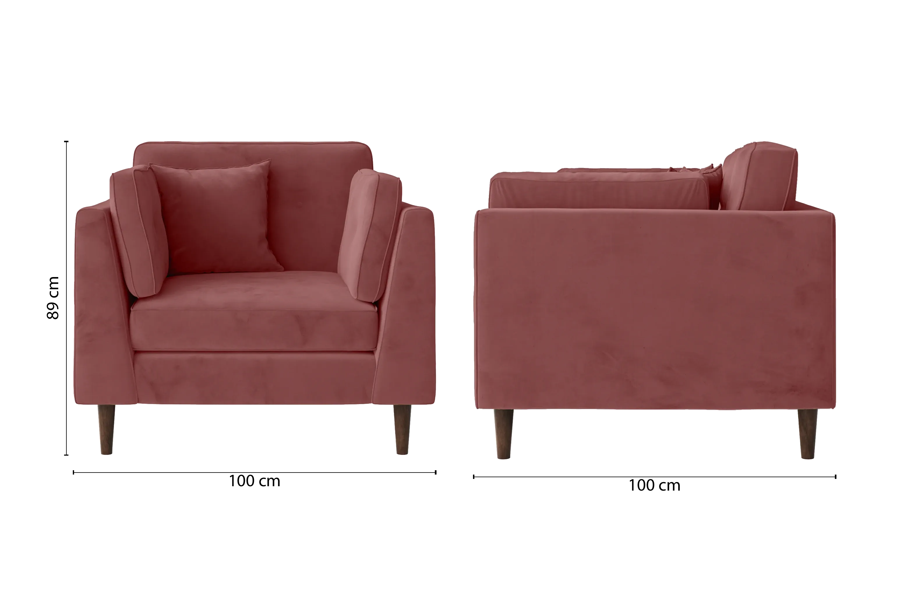 Ragusa Armchair Pink Velvet