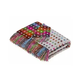 Rainbow Multi Spot Blanket Grey Multi