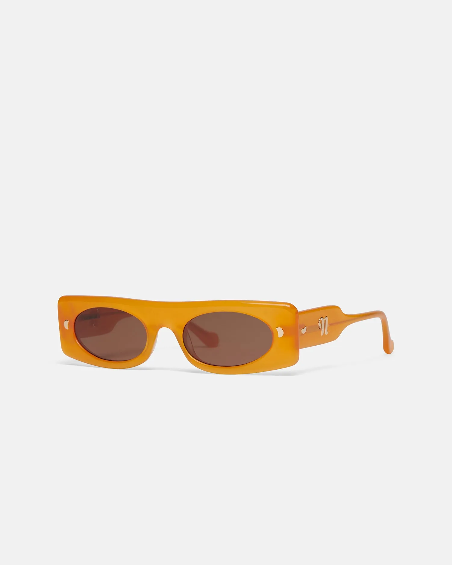 Ruthie - Bio-Plastic Visor Sunglasses - Orange Merino