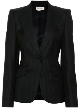 SINGLE-BREASTED PINSTRIPE BLAZER