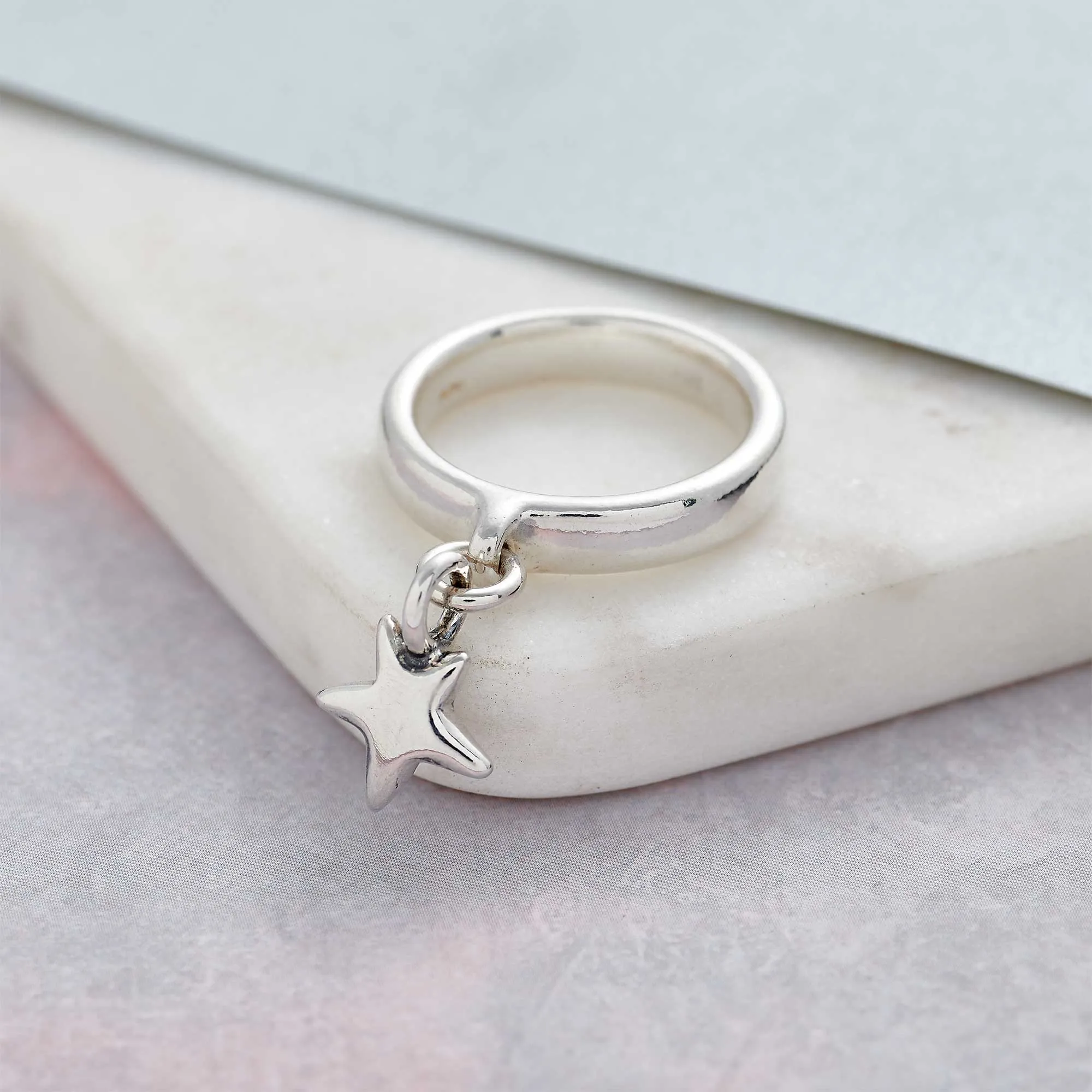 Stardust Silver Charm Ring