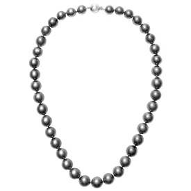 Tahitian Near Round Gray Pearl Necklace