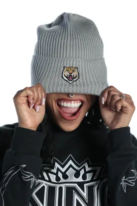 TEKKEN - 'Mishima Tiger' Embroidered Beanie - Gray