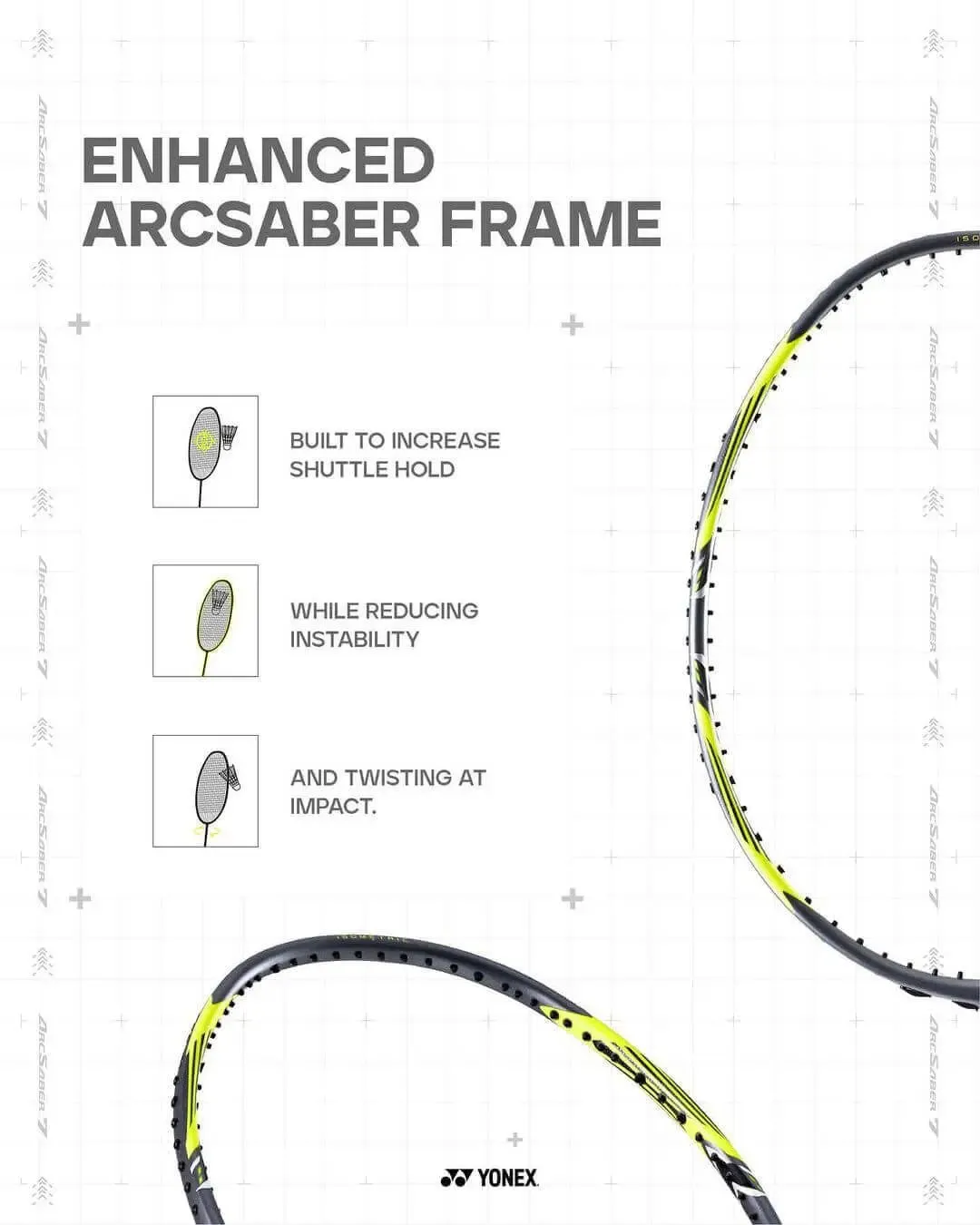 Yonex ArcSaber 7 Play (Gray/Yellow) - PreStrung